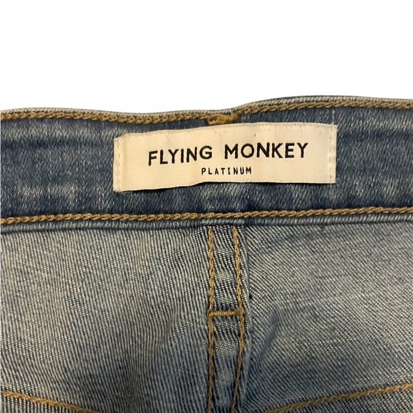 Flying Monkey Blue Crop Skinny Jeans with Stretch - Picture 3 of 3